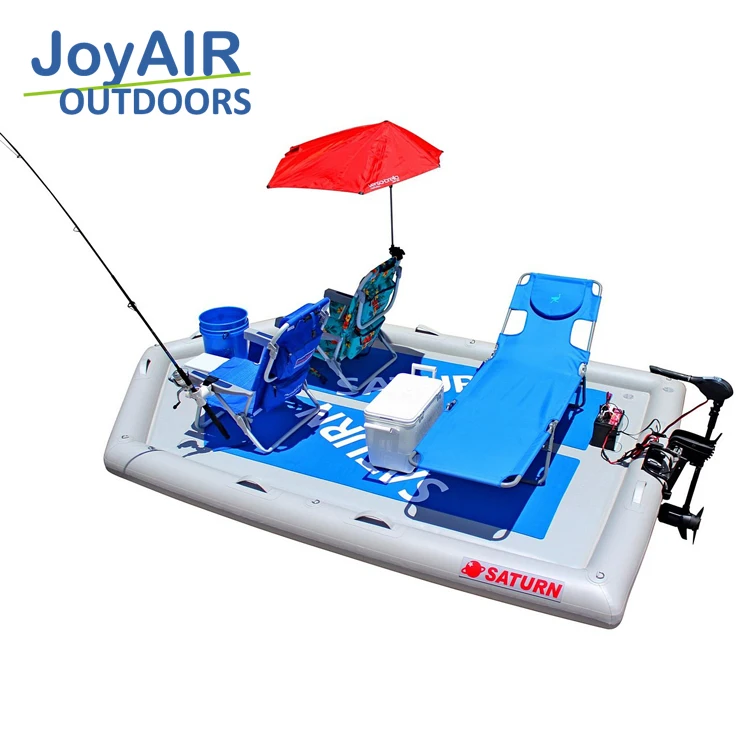 heavy duty customized inflatable island inflatable fishing platform