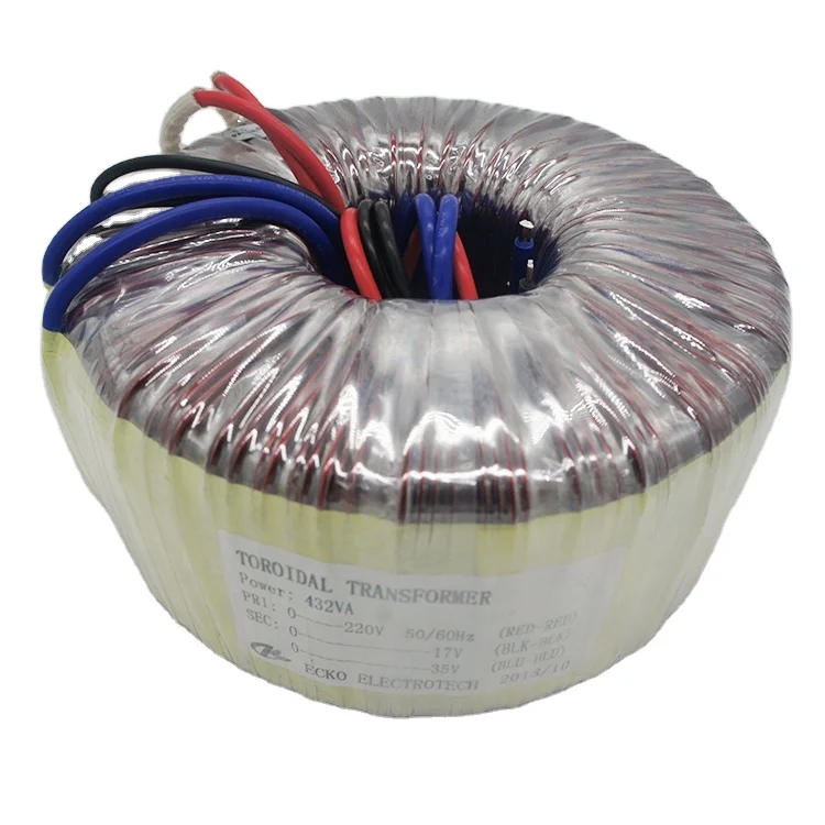 Single-Phase Toroidal Power Transformer for Audio Amplifiers 12v 18v 480v Output 110v 220v 240v Input 50hz 60hz Frequency