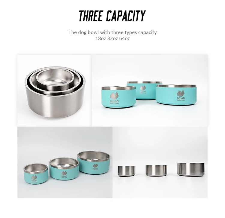 18oz 32oz 64oz Manufacturer Wholesale Dog Travel Water Bowl