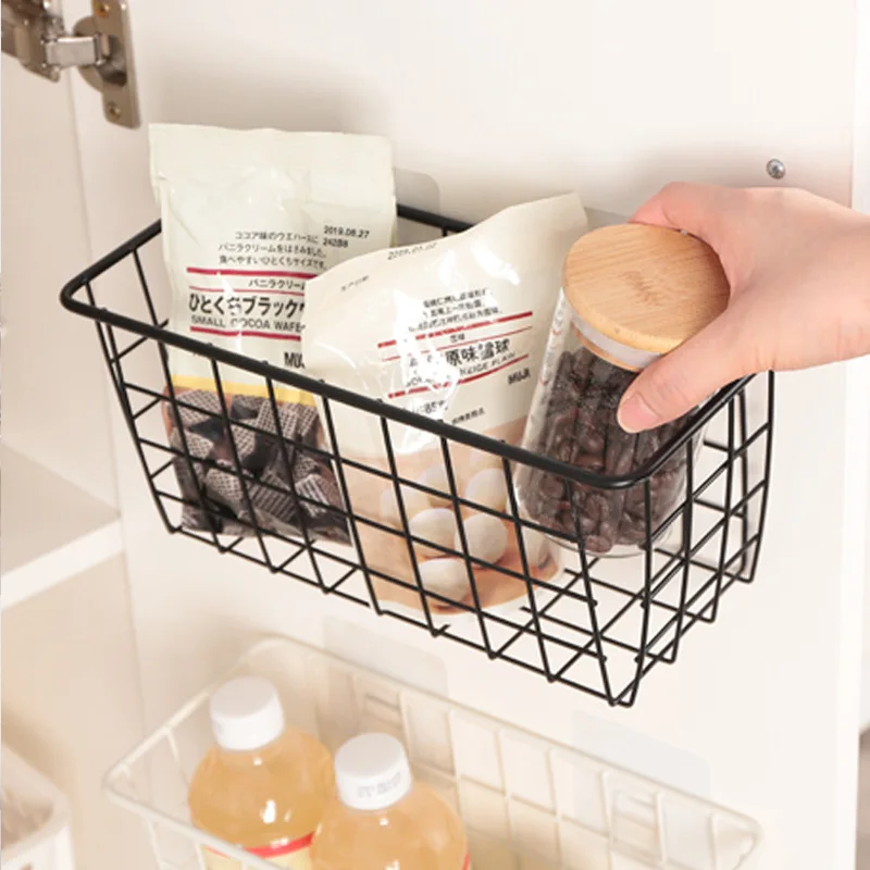 4 Pack Wire Storage Basket Durable Metal Basket Pantry Organizer Storage Bin Baskets For Kitchen Cabinet manufacture