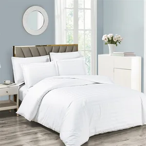 Hotel Bedding Luxury Stripe 100% Cotton 300TC China Duvet Cover Set