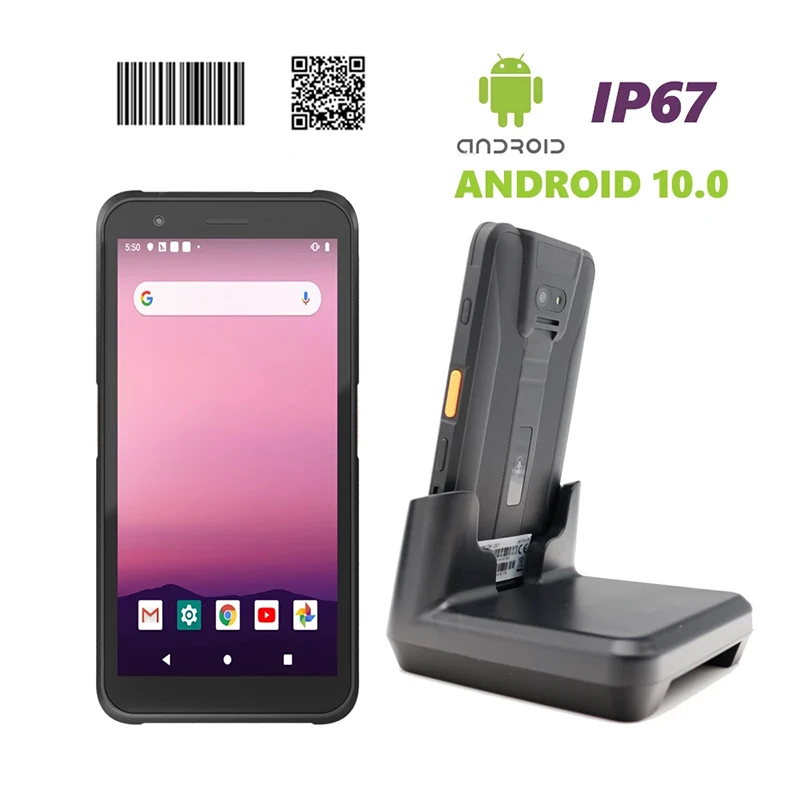 Smart Rugged T60 Logistic PDA Mobile Computer 1D 2D Scanner Qr Code Reader Android 10 Handheld PDA