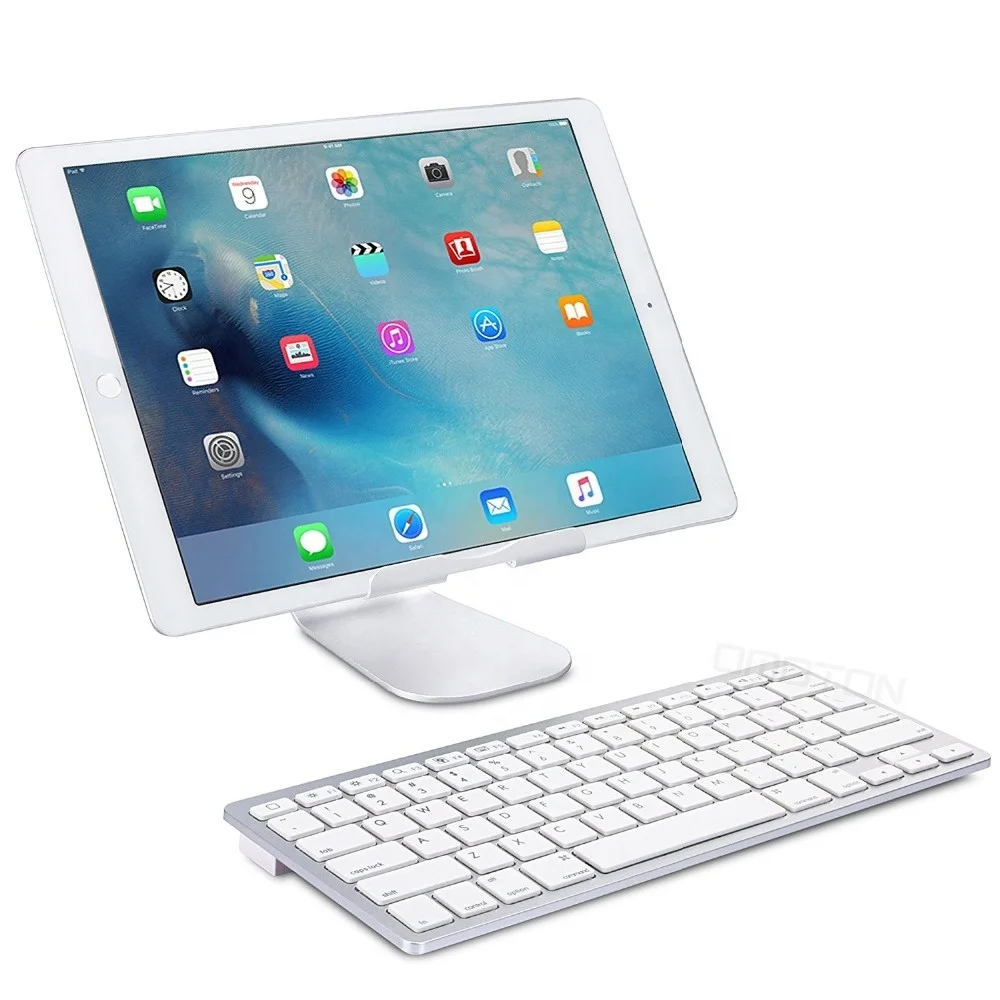 Mini Slim Cordless Wireless White for Bluetooth Keyboard for Laptop Tablets New Computer with 2 AAA Batteries Powered USB