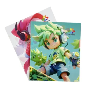 A5 PP Protective Cover Saddle Stitch Notebook with Two-Color French Ruled Full Wood Pulp Pages Factory OEM Custom Logo Service