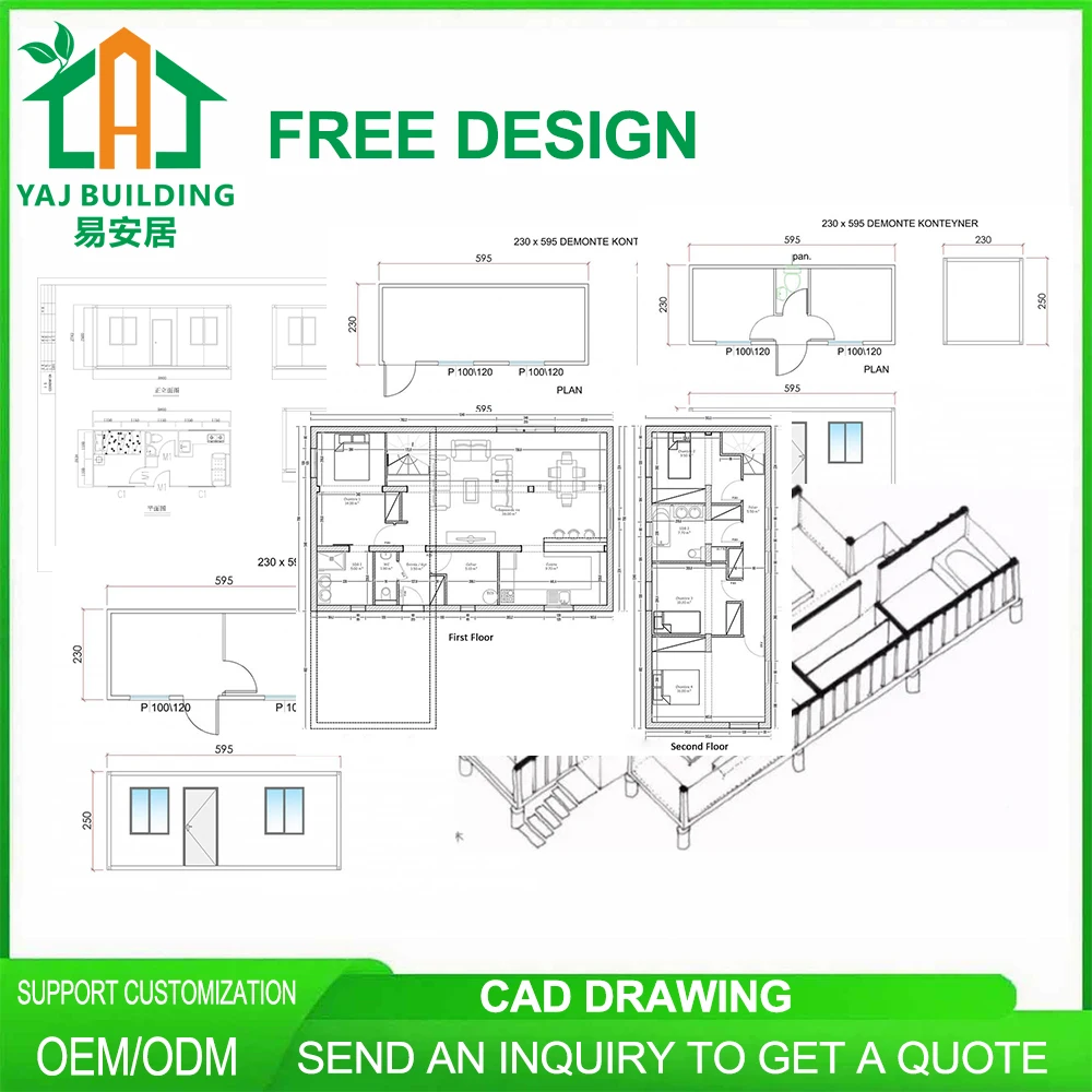 Factory Custom Ready Made Temporary Office Building Refugee Camp Labor Classroom Dormitory Canteen Modular Building House