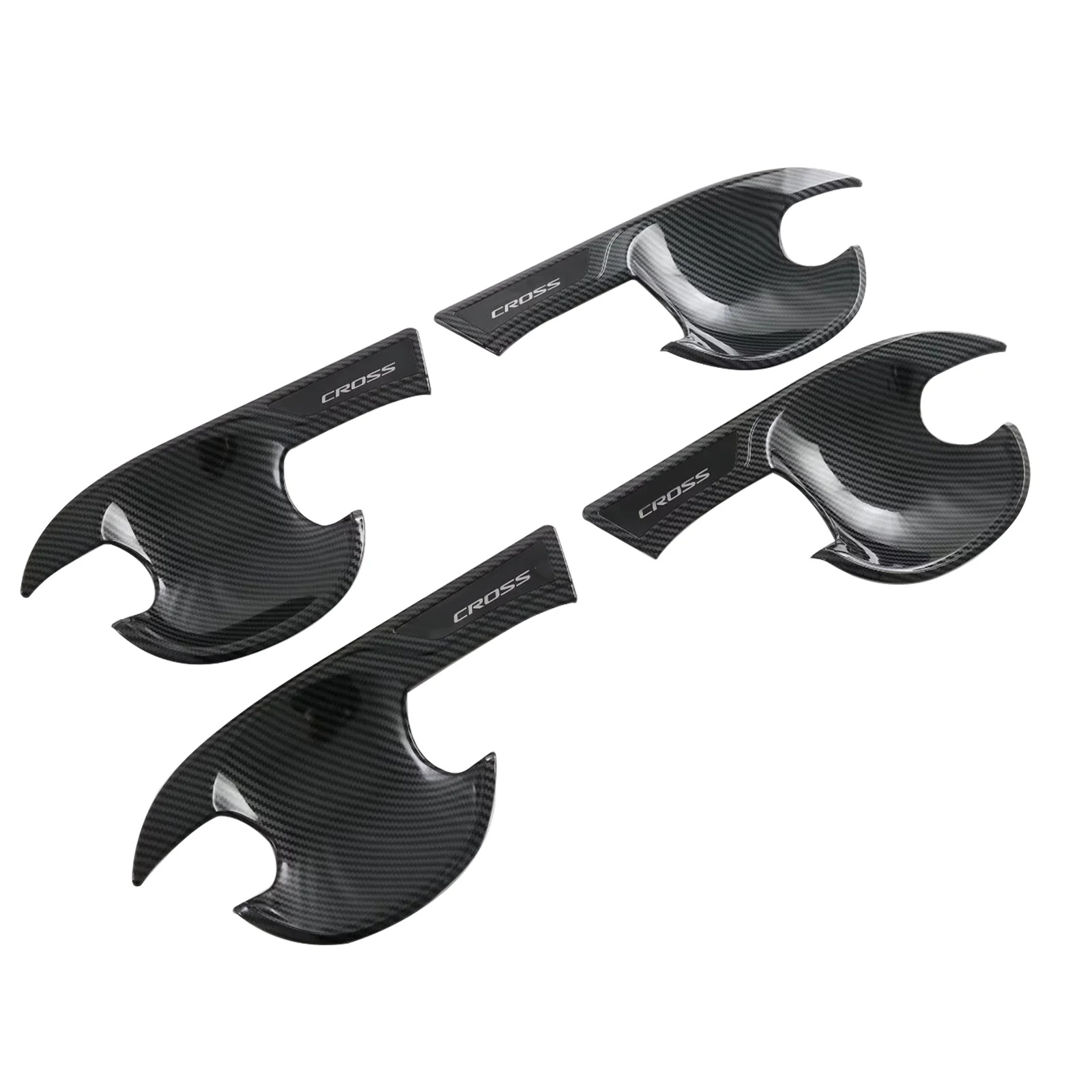 Carbon Fiber Door Handle Bowl Cover Kit – For Toyota Tacoma 2016-2021 – ABS Plastic, 4PCS