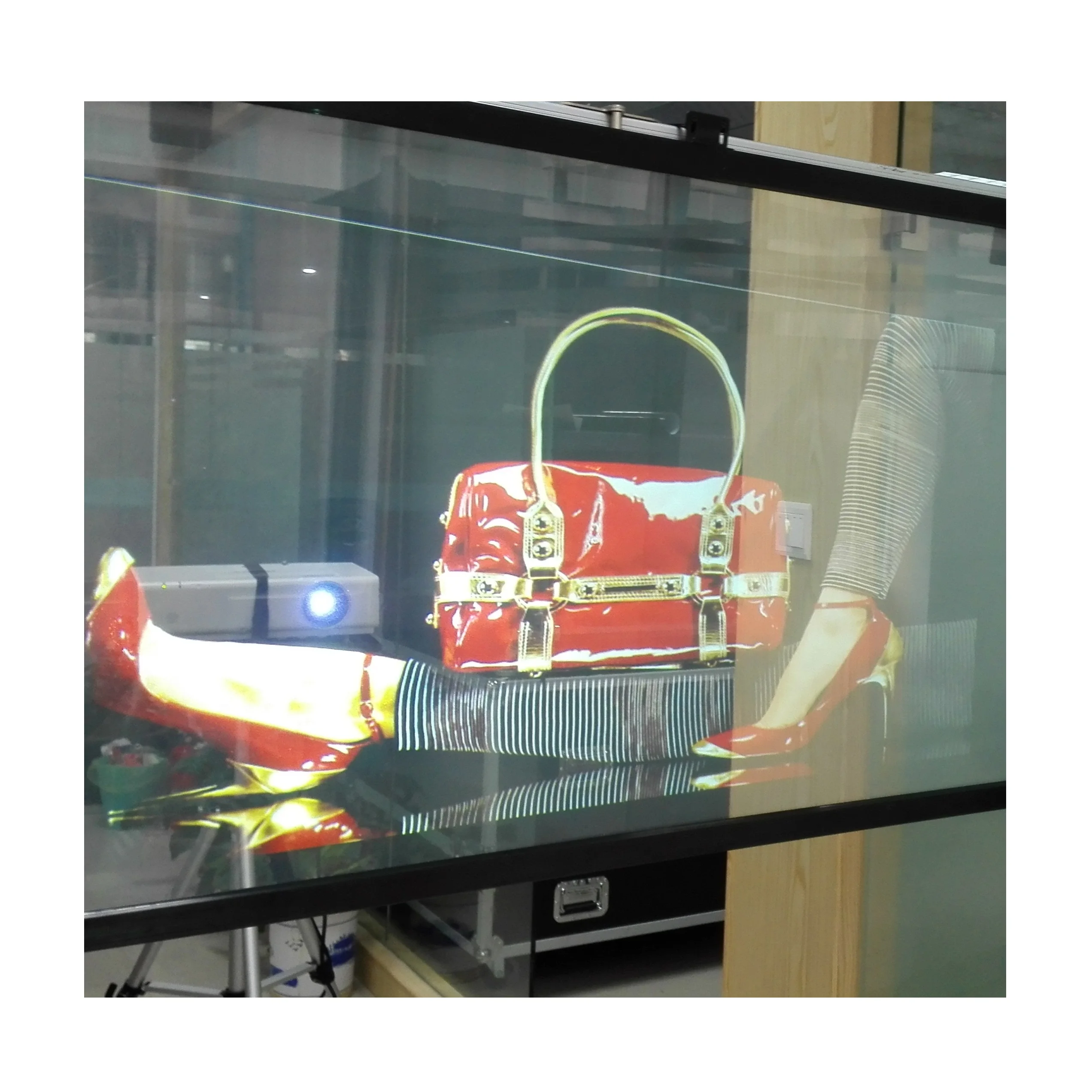 High Contrast Rear Projection Film Transparent Holographic Projector Screen for Window Glass