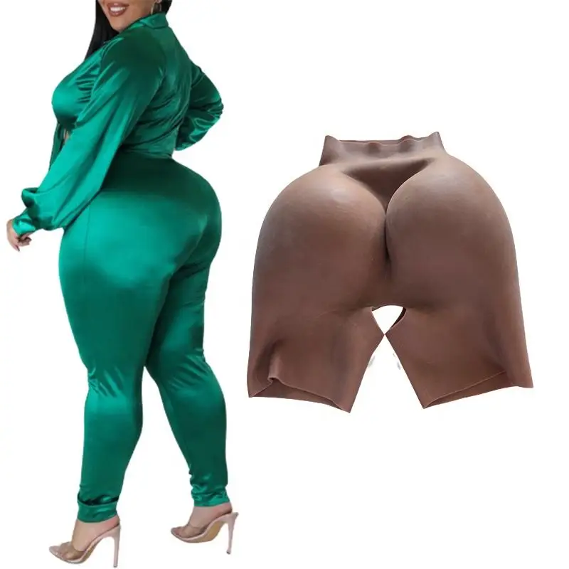 Xxl Size Plus Size Artificial Realistic Silicone 4cm Hips Bum Panty  Push up Panties Soft Bum Shapewear for African Woman