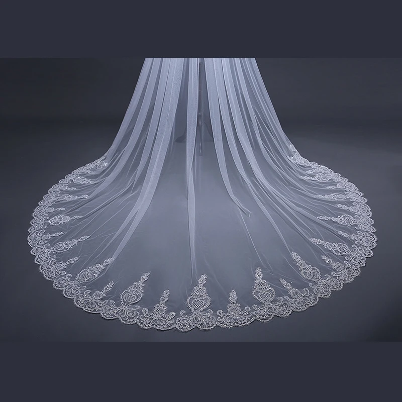 
 Фата свадебная с блестками, 2 уровня, 3 м  