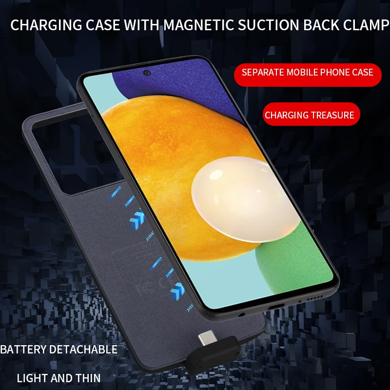 Portable 5000mah Wireless Charger Battery Case for Samsung A12