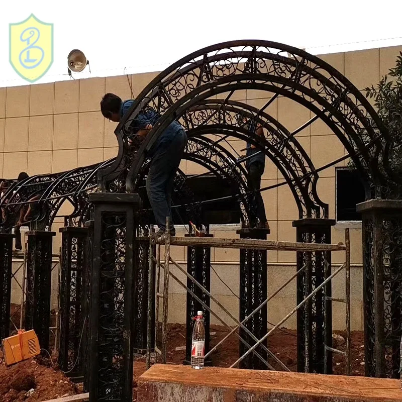 Outdoor Popular Decorative Metal Garden Arch Wrought Iron Pergola