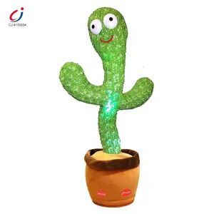Chengji Dancing Cactus Toys Repeat English Songs Plush Cactus Toys Talking Cactus Plush Toy with LED Light for Kids