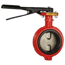 4 Inch Manual Wafer Butterfly Valve with PTFE Seal PN16 PN10 Di Iron D71F DN100 for Electric Water Treatment Plant OEM Gas Media