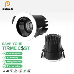 PULUOTI Superbright LED Spotlight 8W-40W 3CCT 120-130mm Recessed Ceiling Spot Lights IP20 for Home and Office Lighting Gun Black