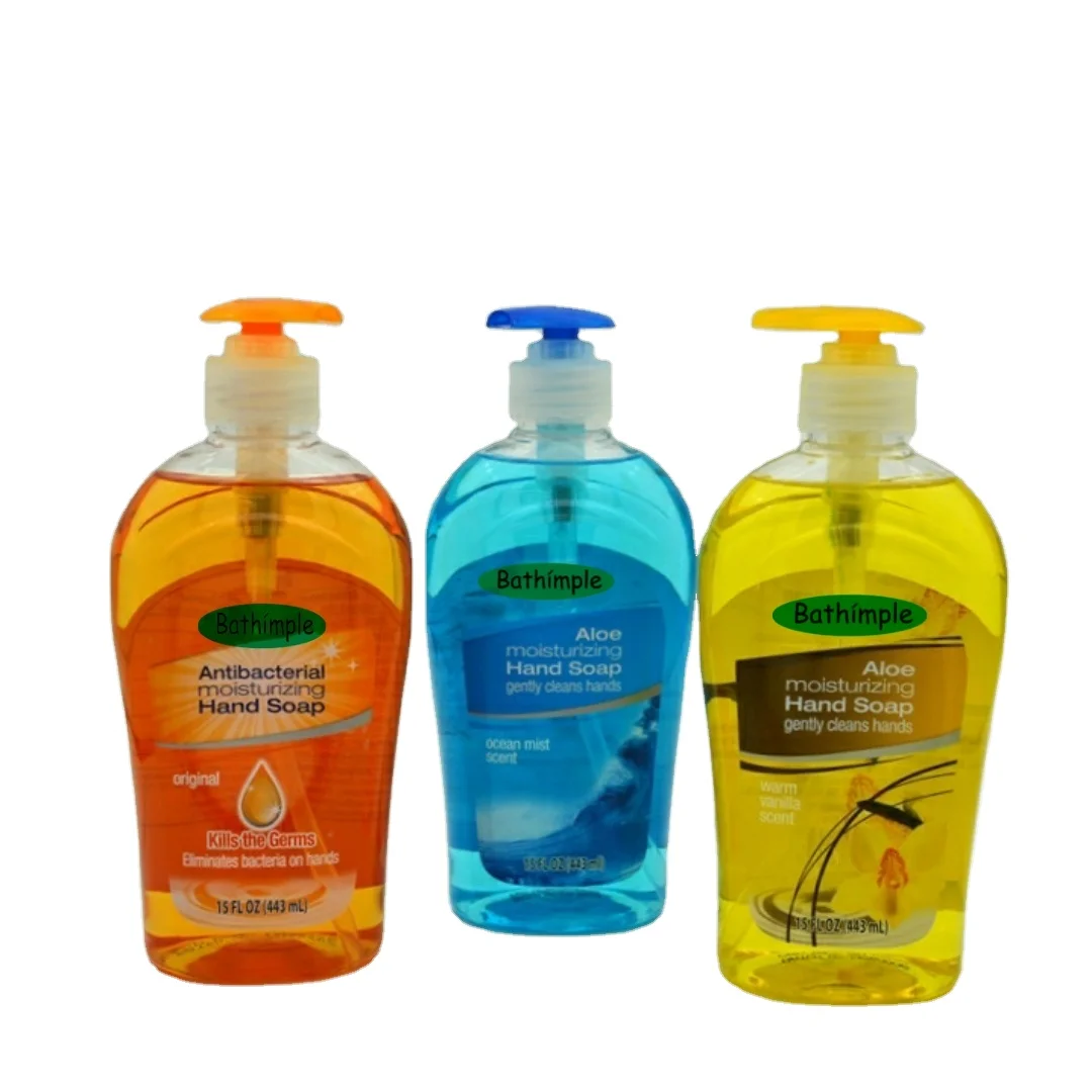 Жидкое мыло для рук пластиковые бутылки 448 мл дома с дозирующим