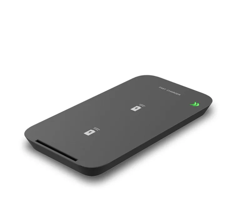 Двойная катушка 10 Вт Беспроводное зарядное устройство 9 в 2 а быстрое зарядное устройство с подставкой