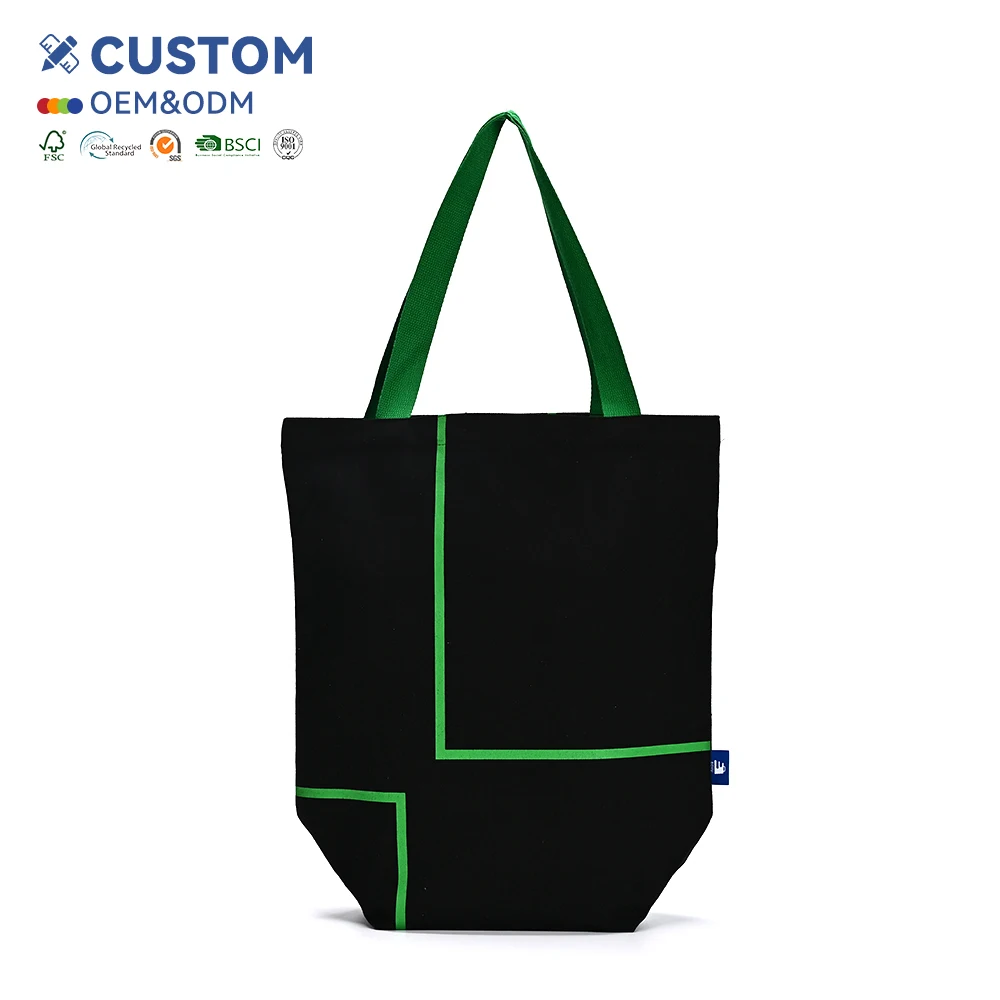 Custom Printed Logo Biodegradable Picnic Storage Beach Tote Bag Natural Organic Cotton Canvas Personalized Shopping Bag