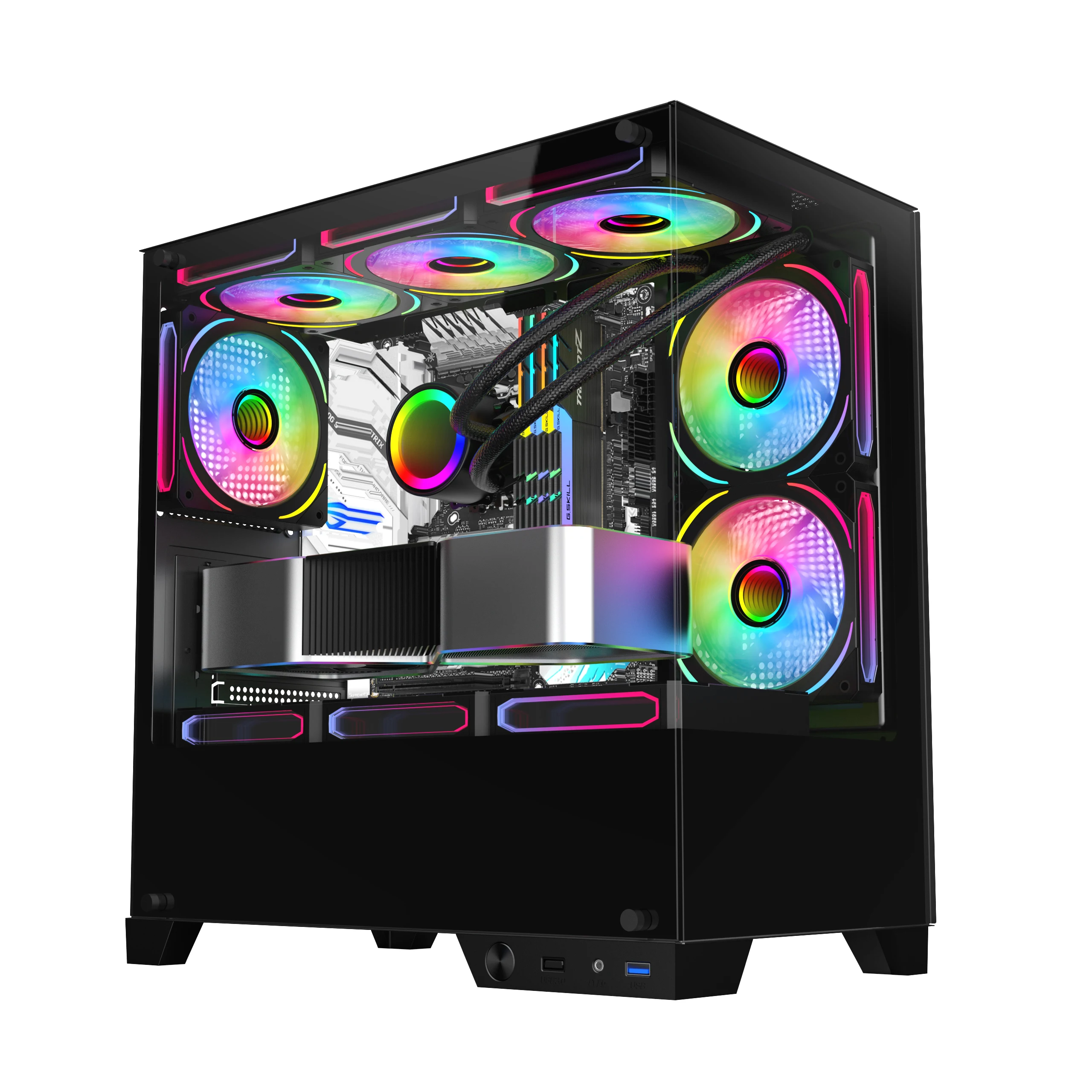 Oem Computer Cases And Towers Micro Atx / Itx Desktop Tempered Glass Gaming Pc Case Computer Chassis Case - Buy Oem Computer Cases & Towersmicro Computer Casepc Case Product on Alibaba.com