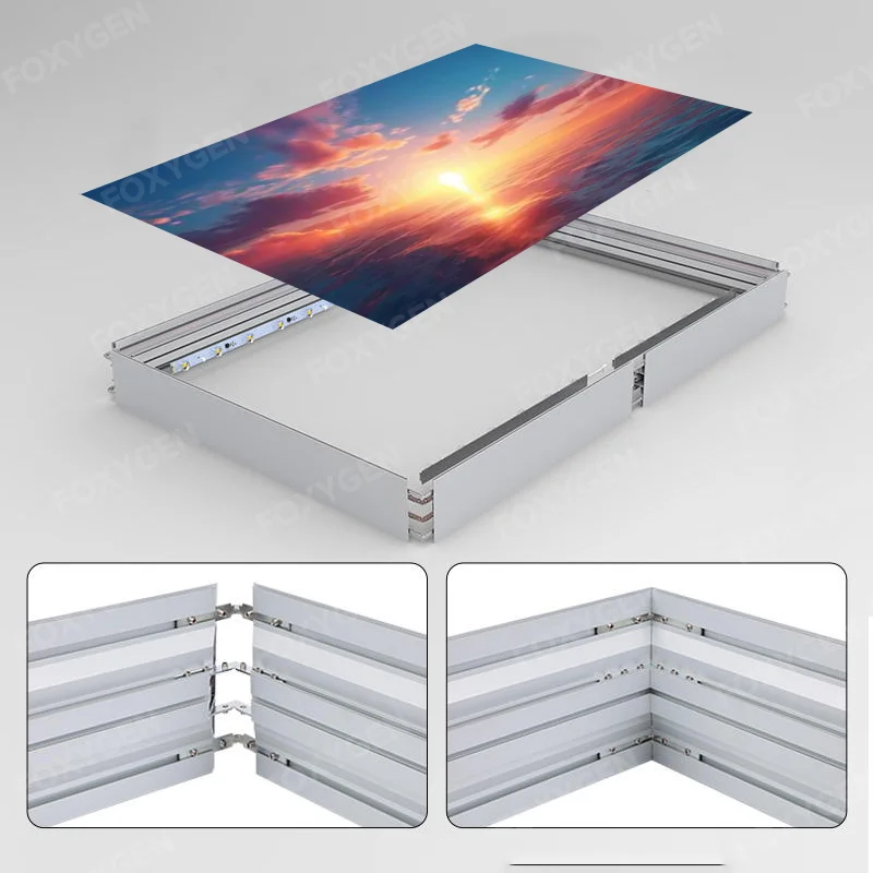 product single sided seg frame fabric light box aluminum profile advertising light boxes for shopping mall-4