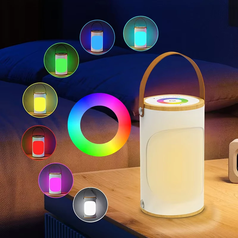 product new product idea 2025 usb charging led night light rgb 360 palette timing settings brightness adjustment decorative table lamp-38