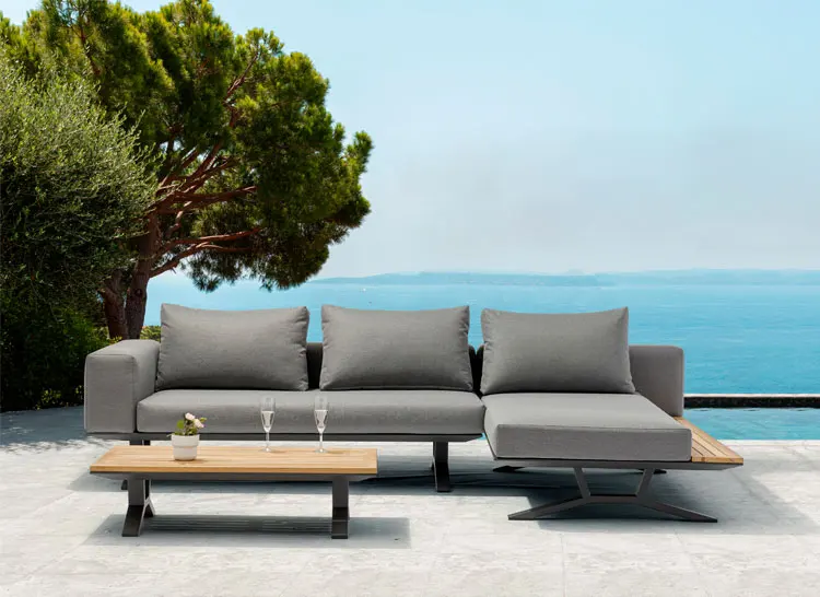 Uland Waterproof Fabric Garden Sofa Sets With Cushion For Outdoor