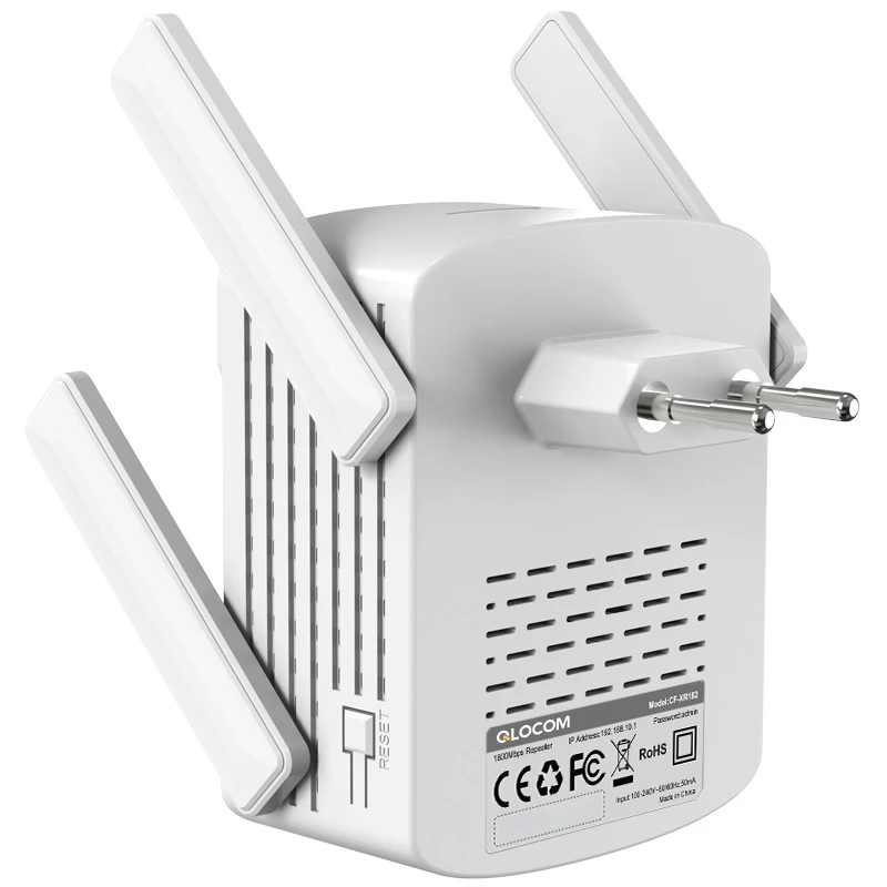 Qlocom CF-XR182 WiFi6 Router Repeater Booster Output Power 200mW 4*2dBi Antennas 2.4&5.8GHz Wireless Repeater