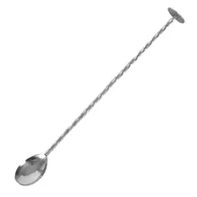 27cm long handle spiral pattern bar cocktail shaker spoon