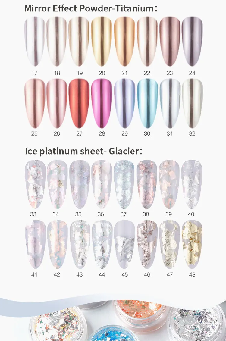 product vinimay 48 colors chrome nail powder set with 3 styles aurora chrome powder magic mirror powder aurora sequin gel for nail salon-4