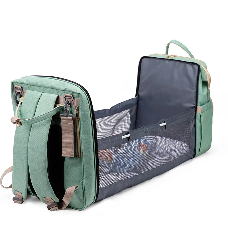 3 en 1 fashion luxury baby diaper bags backpack with changing station