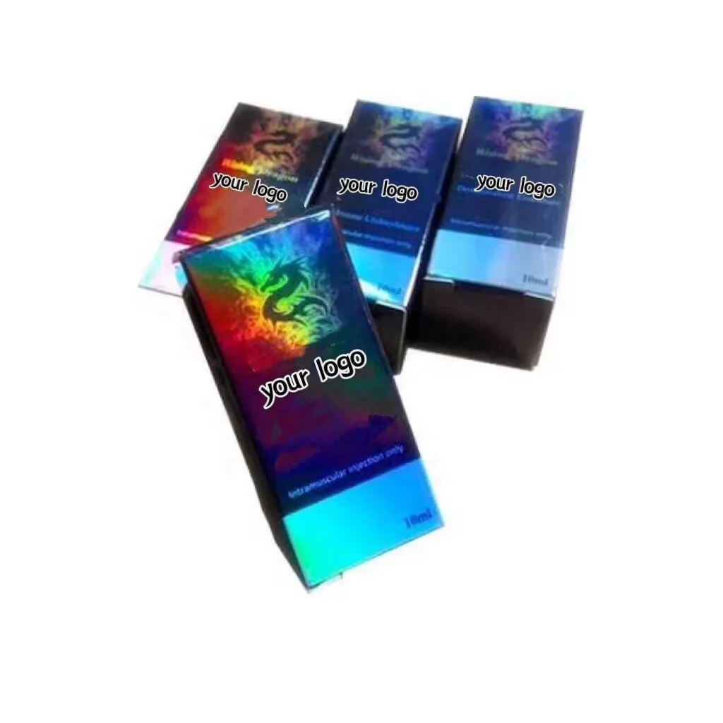 Sticker Printing Custom Holographic PET Adhesive Stickers Brand Product Label for 3ml 5ml 10ml Vial factory