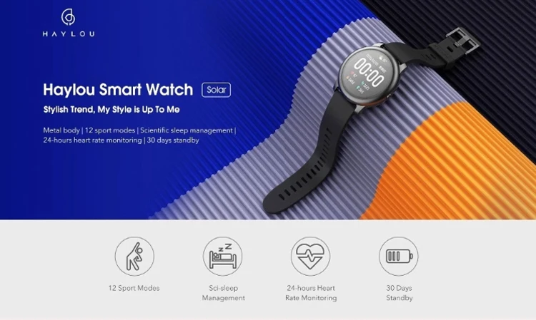 relogio inteligente smart xiaomi haylou solar ls05 ip68