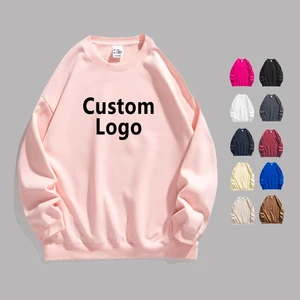 Men's Crew Neck Sweatshirt With Embossed Logo Embroidery Hoodies for Women Printed Sweatshirt for Both Genders