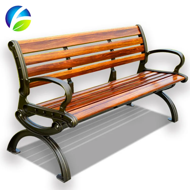 Modern Slatted Teak Wood Patio Bench Outdoor Furniture For Home Public ...