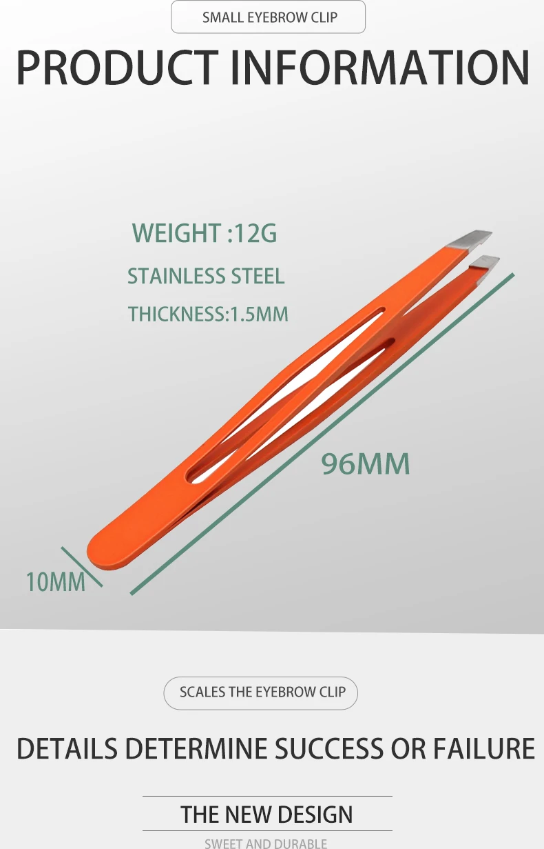 product china factory seller pointy eyebrow tweezers beauty tool eyebrow eyelash tweezers-2