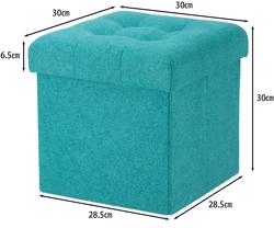 linen fabric material ottoman box store box for kids and adults custom accepted NO 3