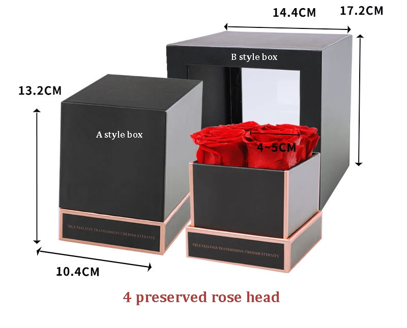 product rich style decorative flowers valentines day christmas gift immortal infinity eternal forever stabilized preserved roses box-55