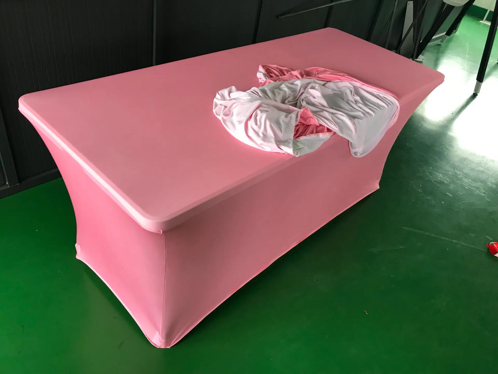 Outdoor Heat Transfer Polyester Table Cloth Spandex Table Cover for Wedding Event Hotel