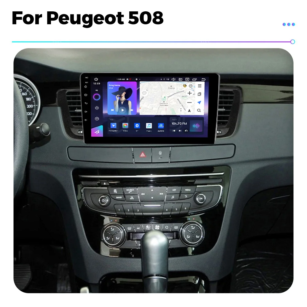 Navifly NF Android Car Radio Player DVR TPMS WiFi 8core for Peugeot 508 360 Panoramic Camera Cooling Fan Voice Control