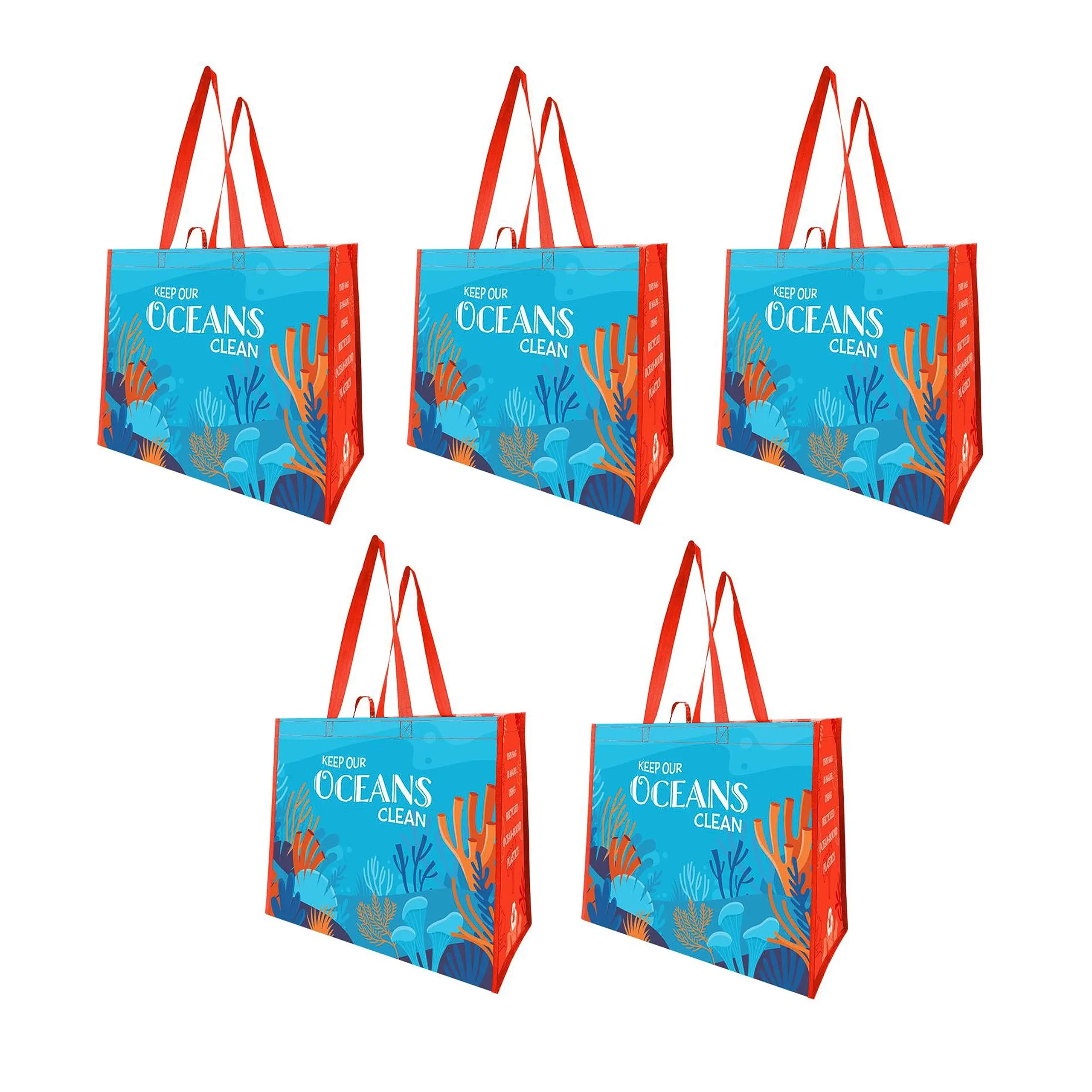 Reusable Grocery Shopping Bags Laminated Eco Non Woven Bag Tote Rpet Pp ...