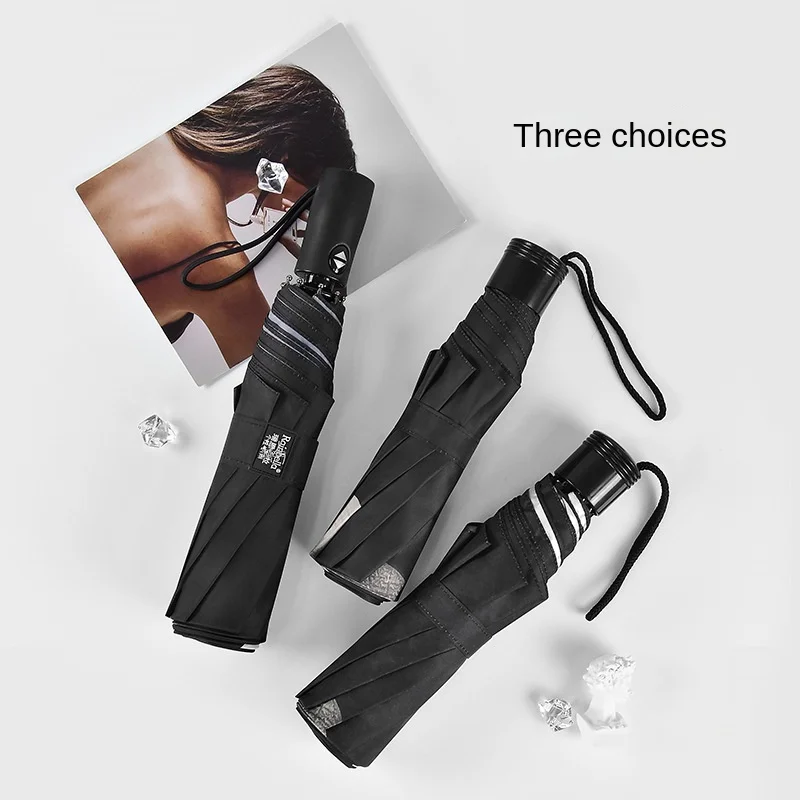 Creative Distinctive Three-Fold Silver Glue Manual Sun Middle Finger Umbrella Stock Folding Travel Classic Design Funny Pattern