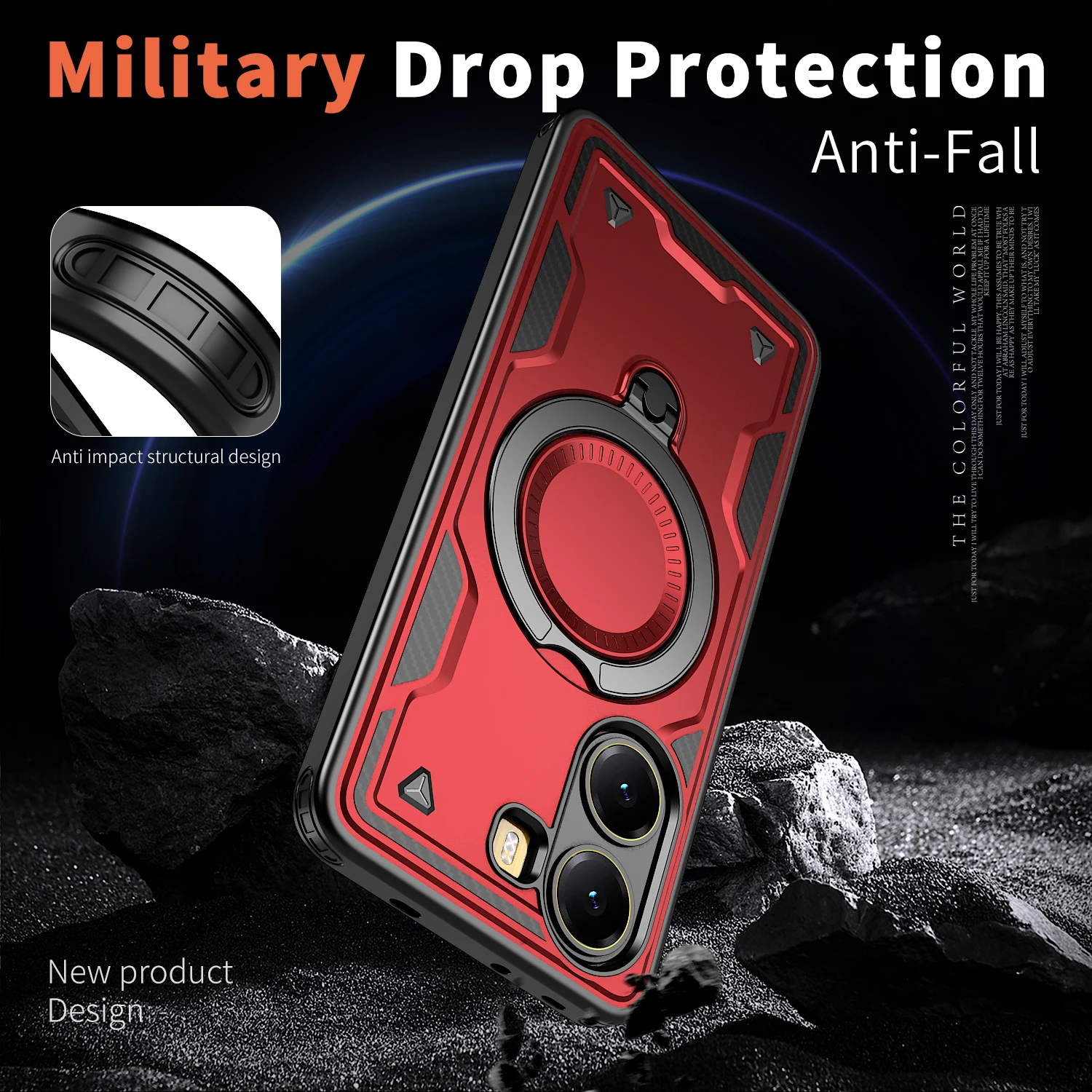 Coque Magsafe Noir Antichoc Pour POCO X7 Pro 5G - Protection Renforcée Et Aimant Intégré