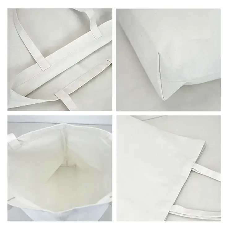 Pinghu Sinotex Custom Printed Reusable Shopping Bags Plain Foldable Shopping Canvas Cotton Tote Bag for Grocery