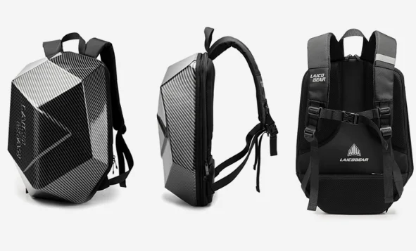 Large Capacity Waterproof Motorcycle Helmet Bag Durable Nylon Hard Backpack Riding Equipment Made of Durable Nylon and Plastic