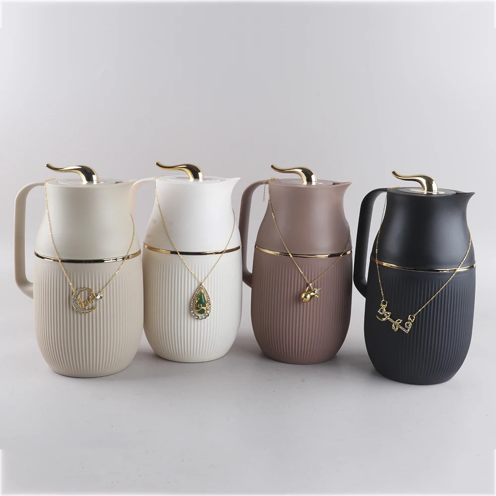 luxury gold plated insulated vacuum flask thermos coffee cup water coffee  pot sets arabic turkish tea set
