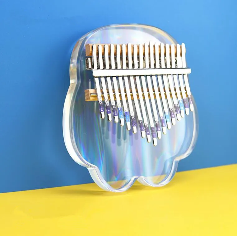 17 Keys 21 Keys Acrylic Kalimba Colorful Bear Heart Shape Glass Kalimba