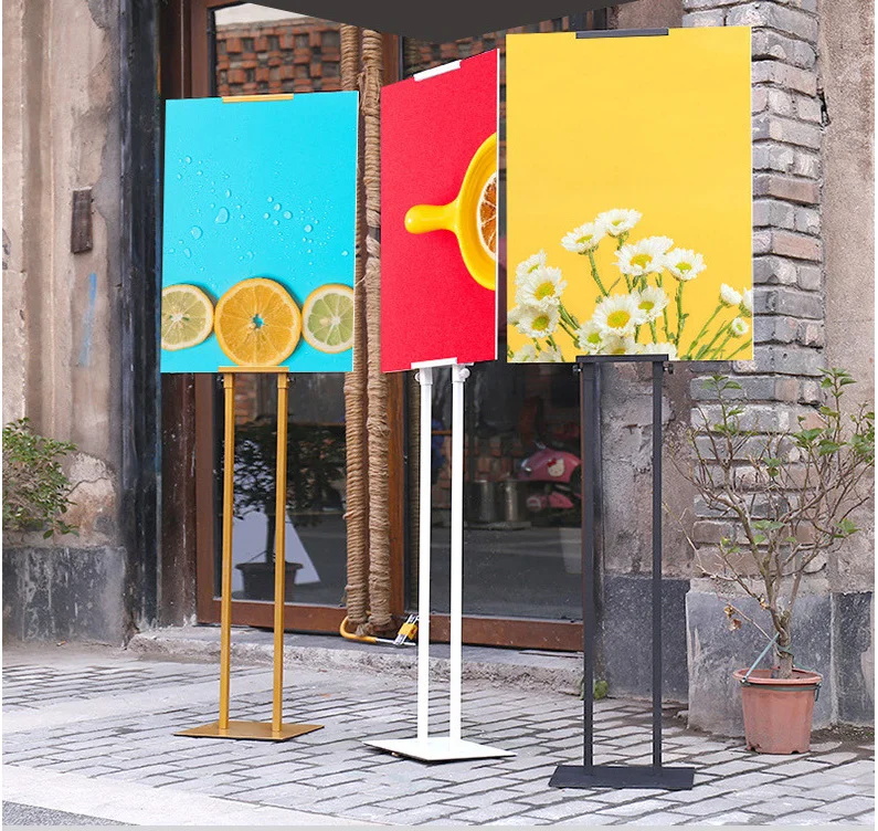 Wholesale base metal trade show adjustable sign holder poster stand for business and advertising