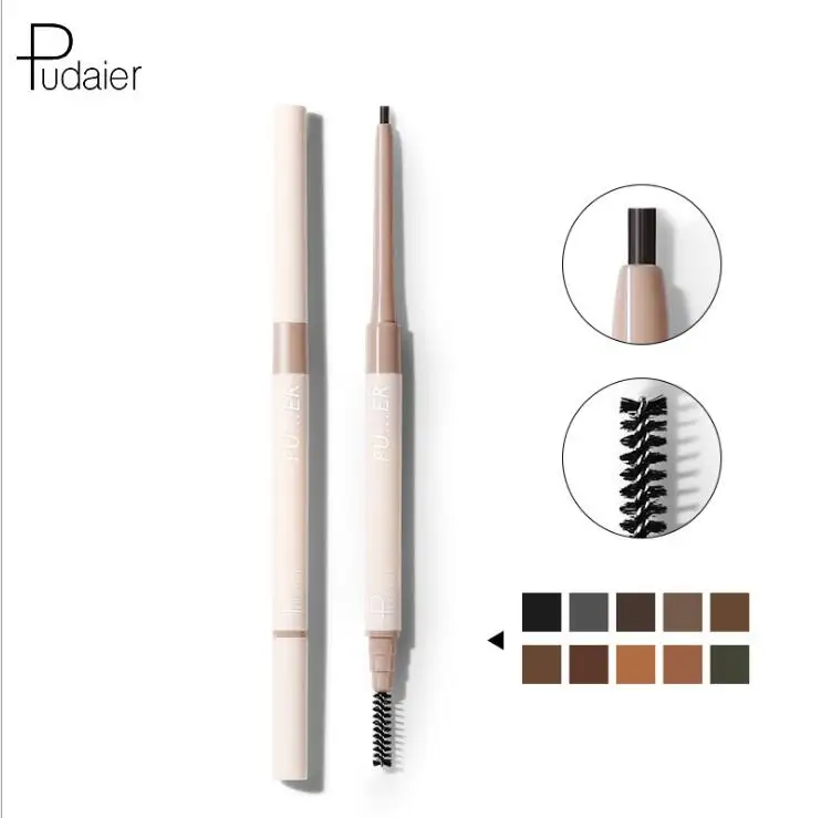 Pudaier Eyebrow Tint Cosmetics Long Lasting Paint Tattoo Eyebrow Waterproof Black Brown Eyebrow Pencil Makeup Set