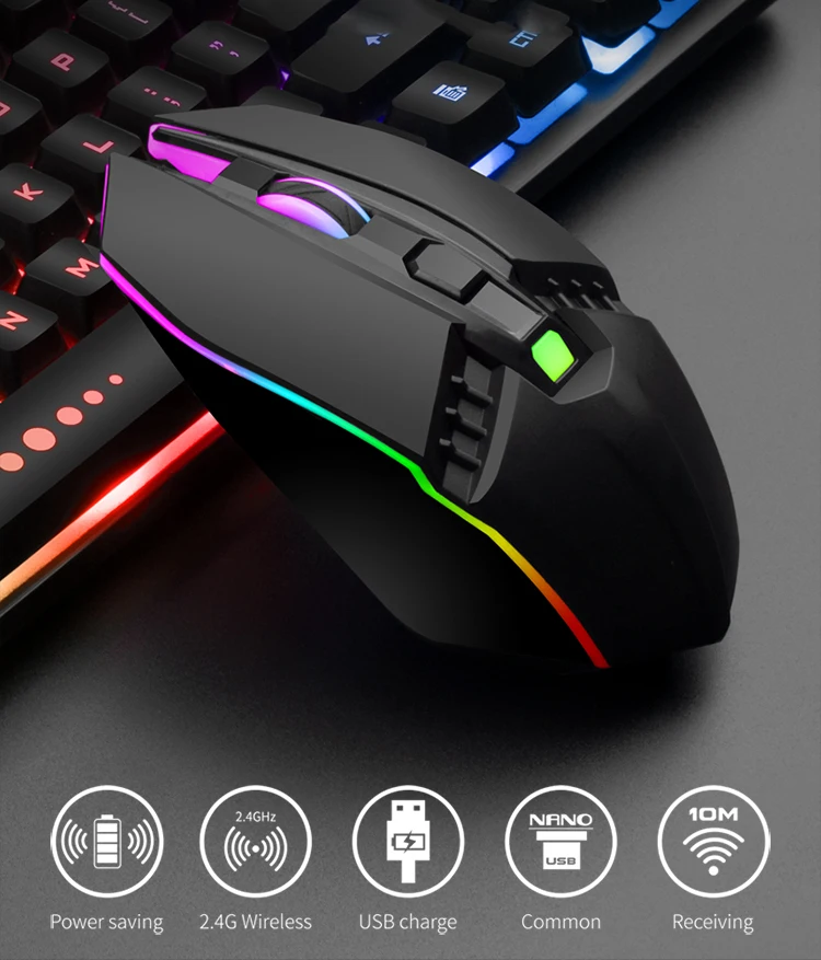 High Quality Professional 2.4ghz Wireless Mouse And Keyboard For Gaming ...