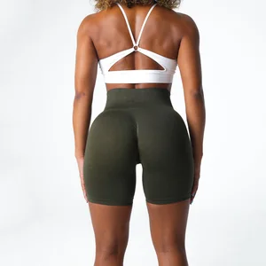 Comfortable Custom Women Gym Sports Wear Workout Biker Seamless Sports Fitness Yoga Shorts for Women