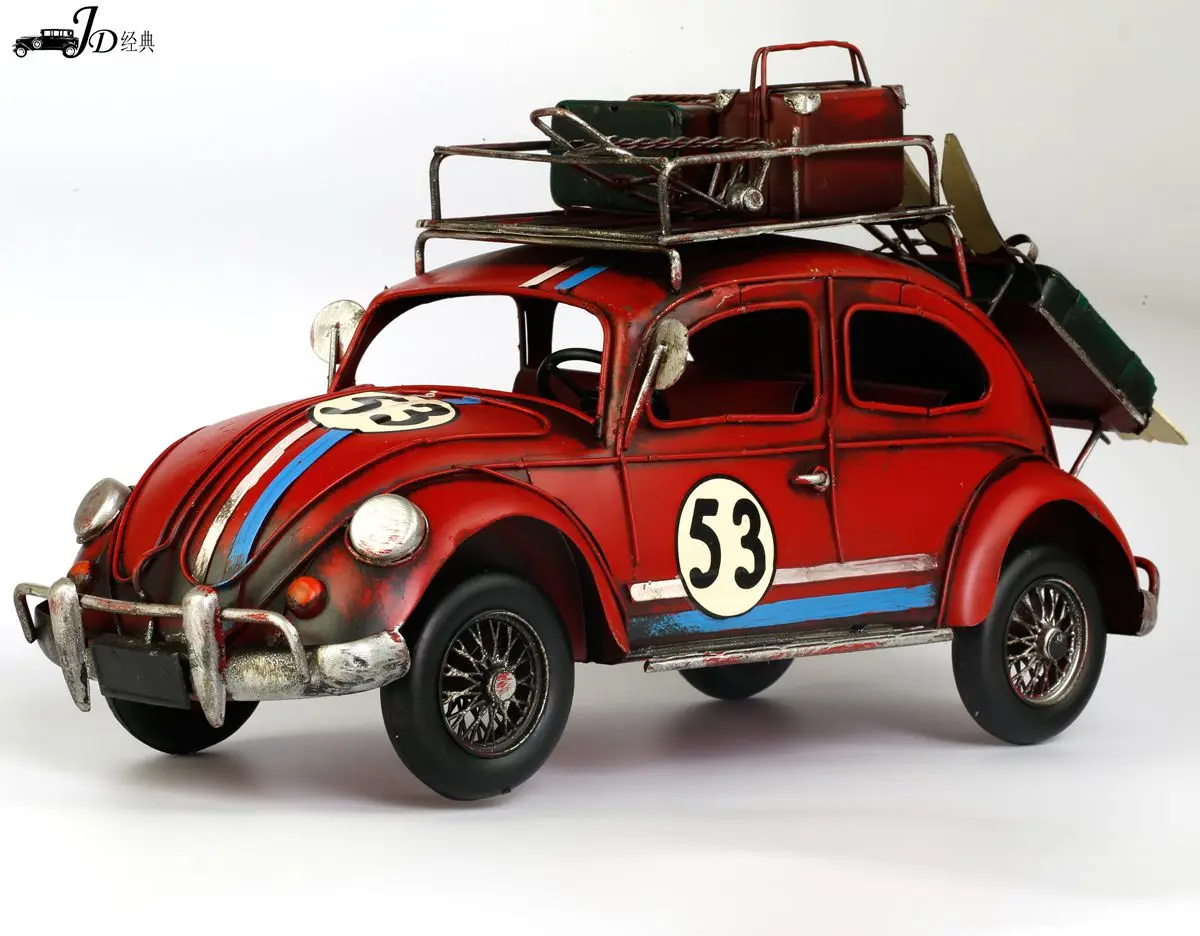 Couleur blanche coccinelle 1:43 - voiture classique en métal moulé sous pression, modèle de Mini